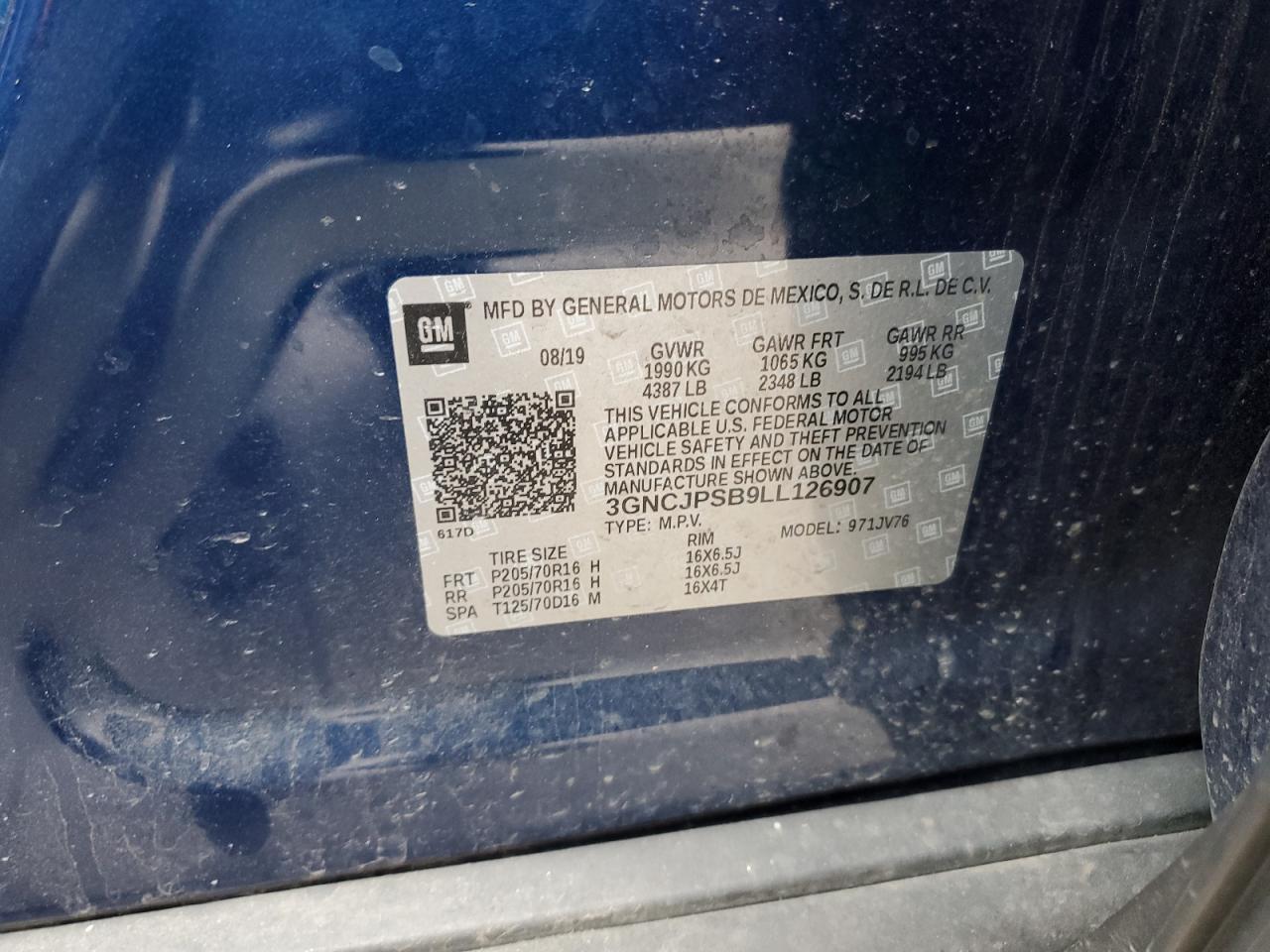 2020 CHEVROLET TRAX