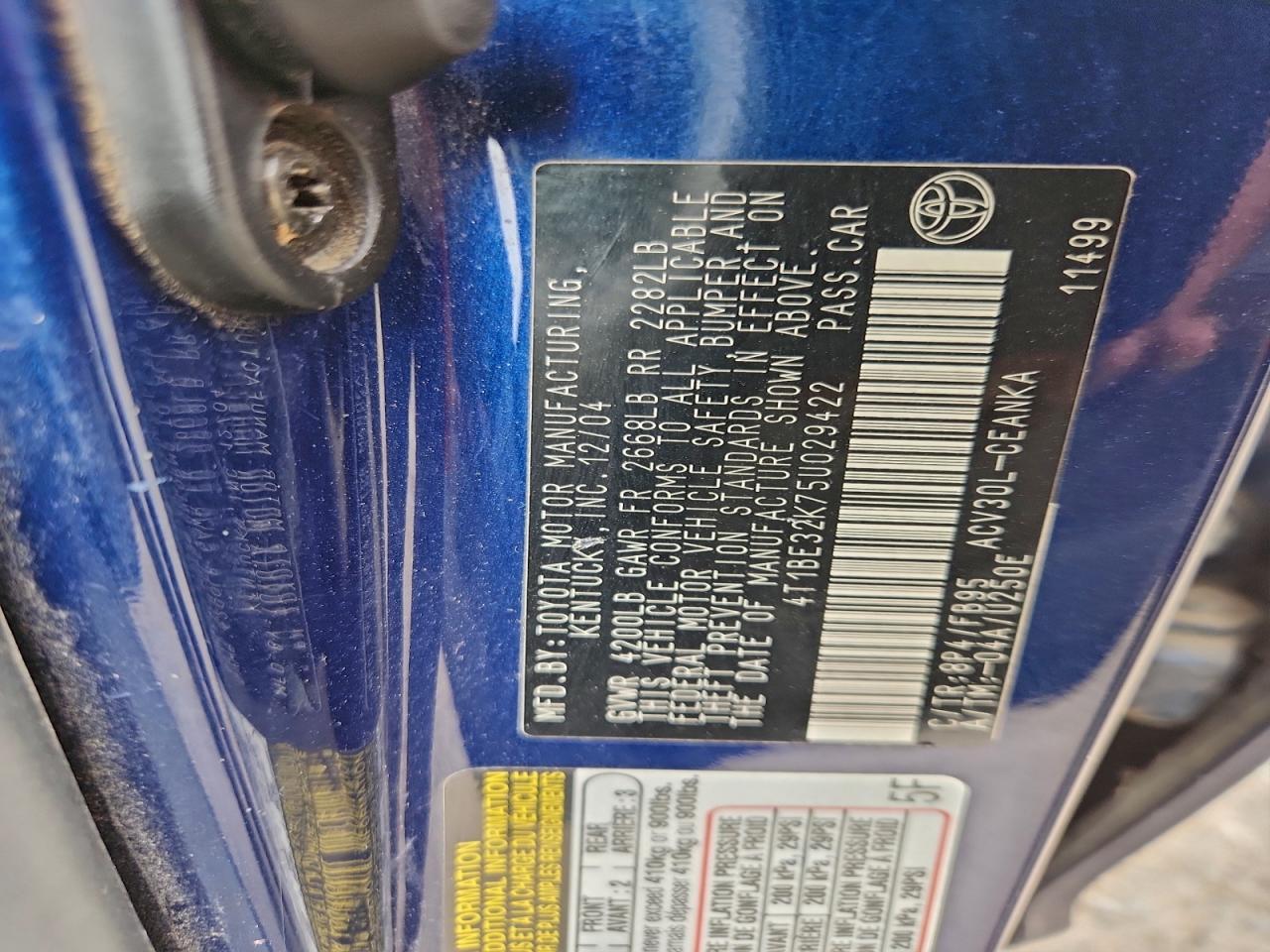 2005 TOYOTA CAMRY
