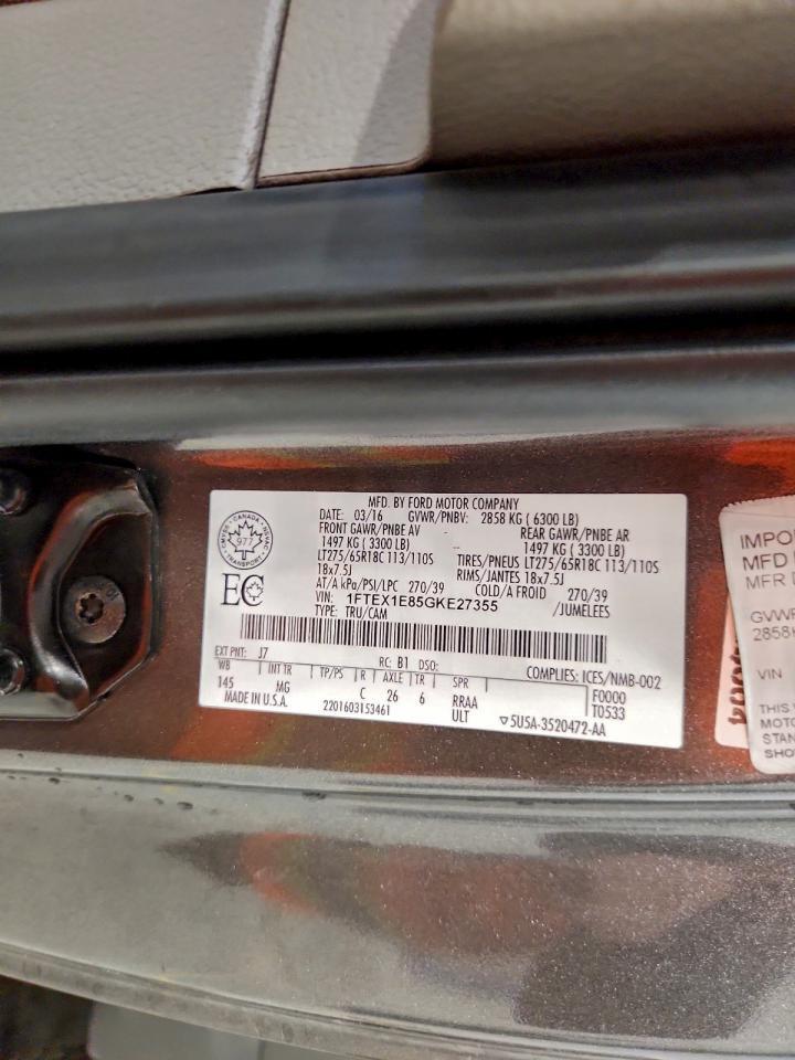 2016 FORD F-150