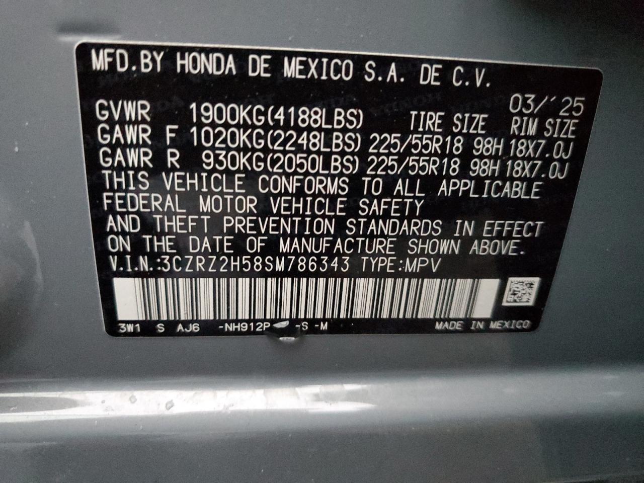 2025 HONDA HR-V
