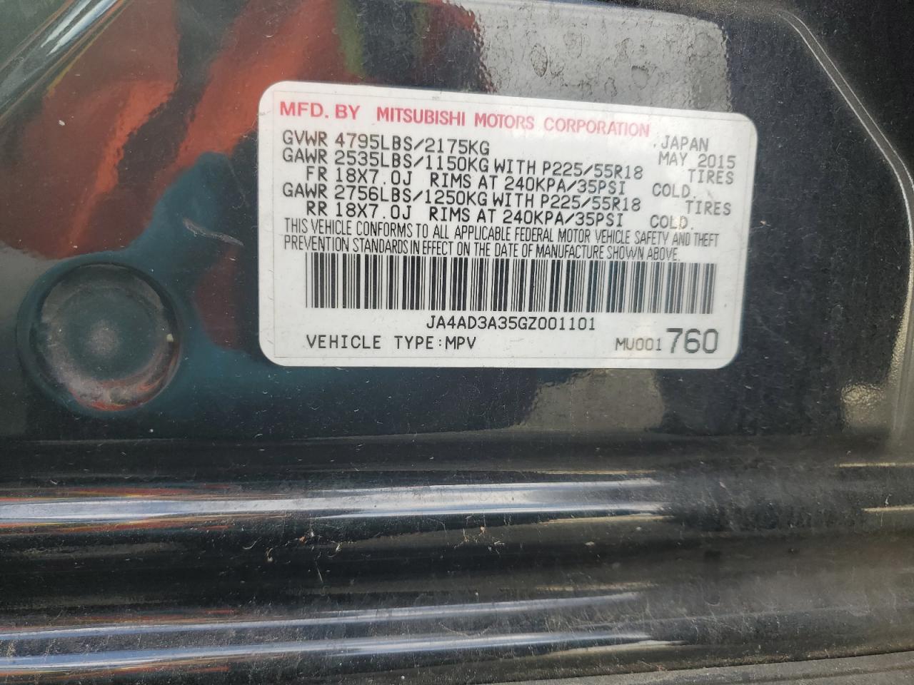 2016 MITSUBISHI outlander
