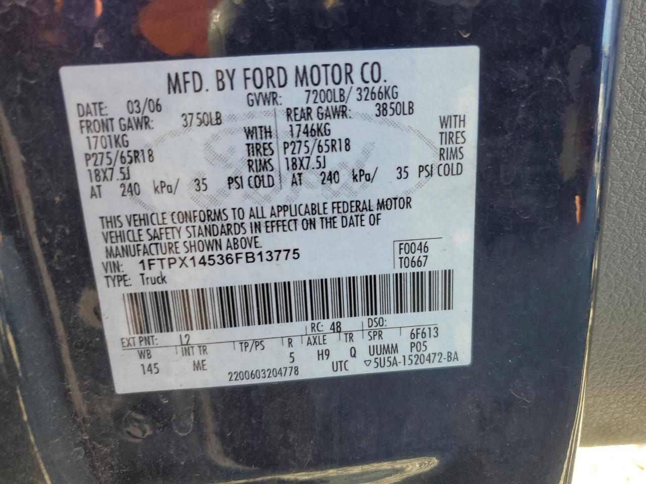 2006 FORD F-150