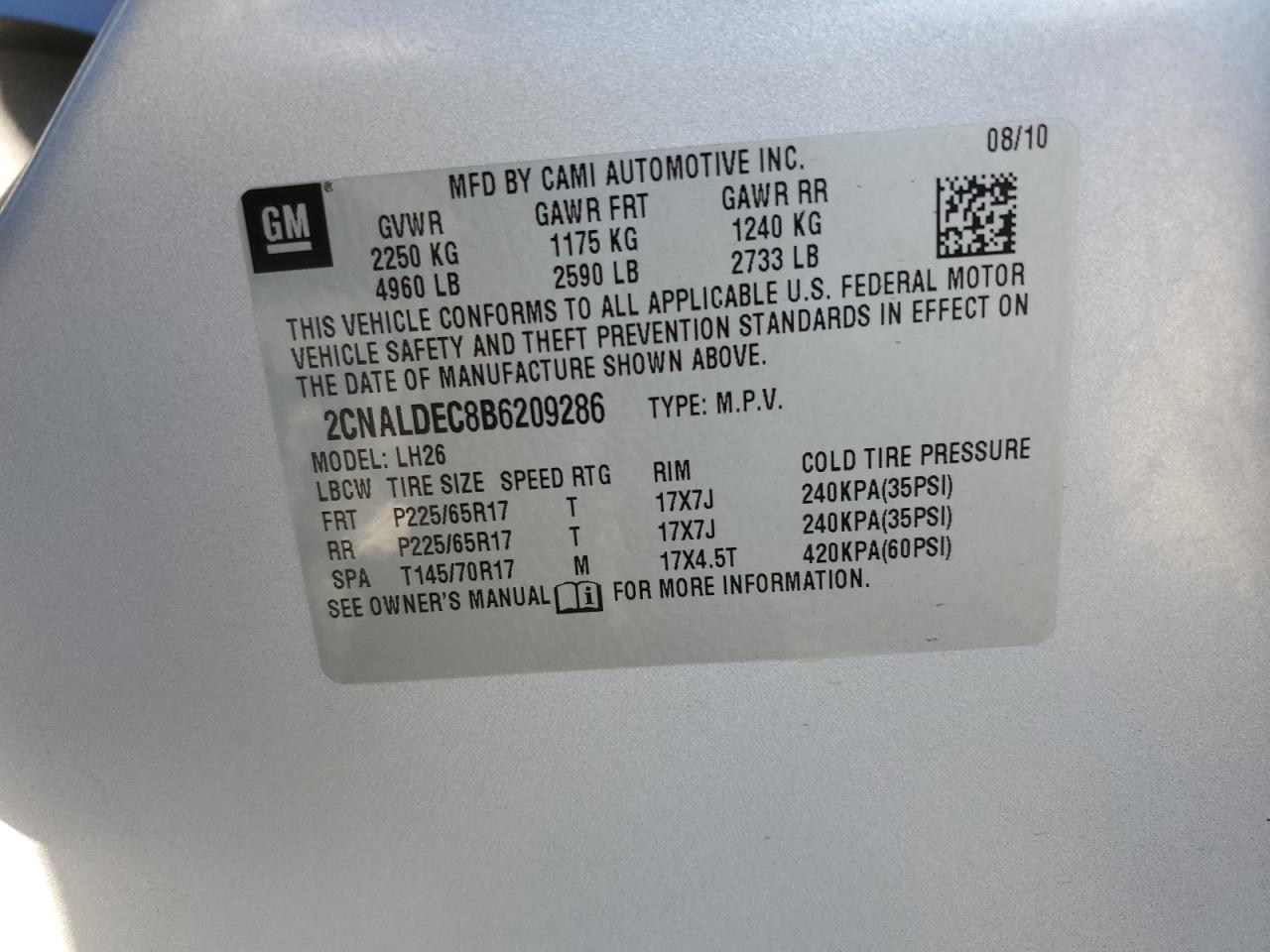 2011 CHEVROLET EQUINOX