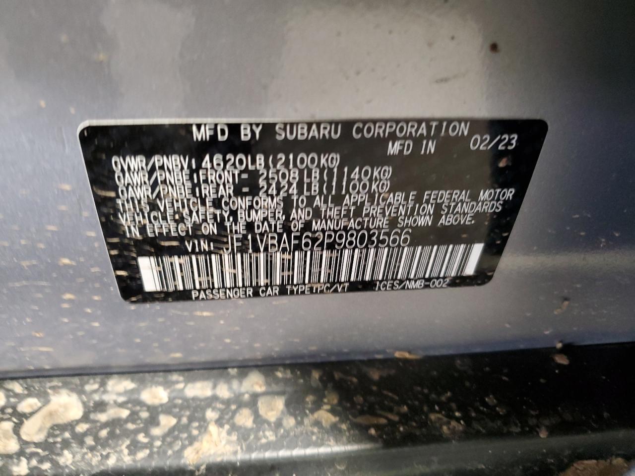 2023 SUBARU WRX