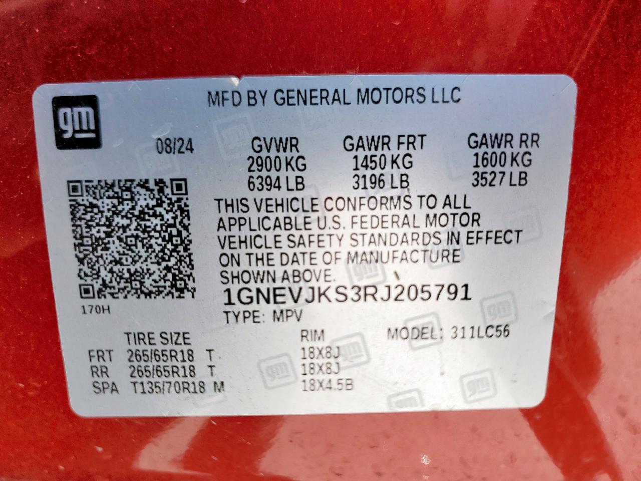 2024 CHEVROLET TRAVERSE