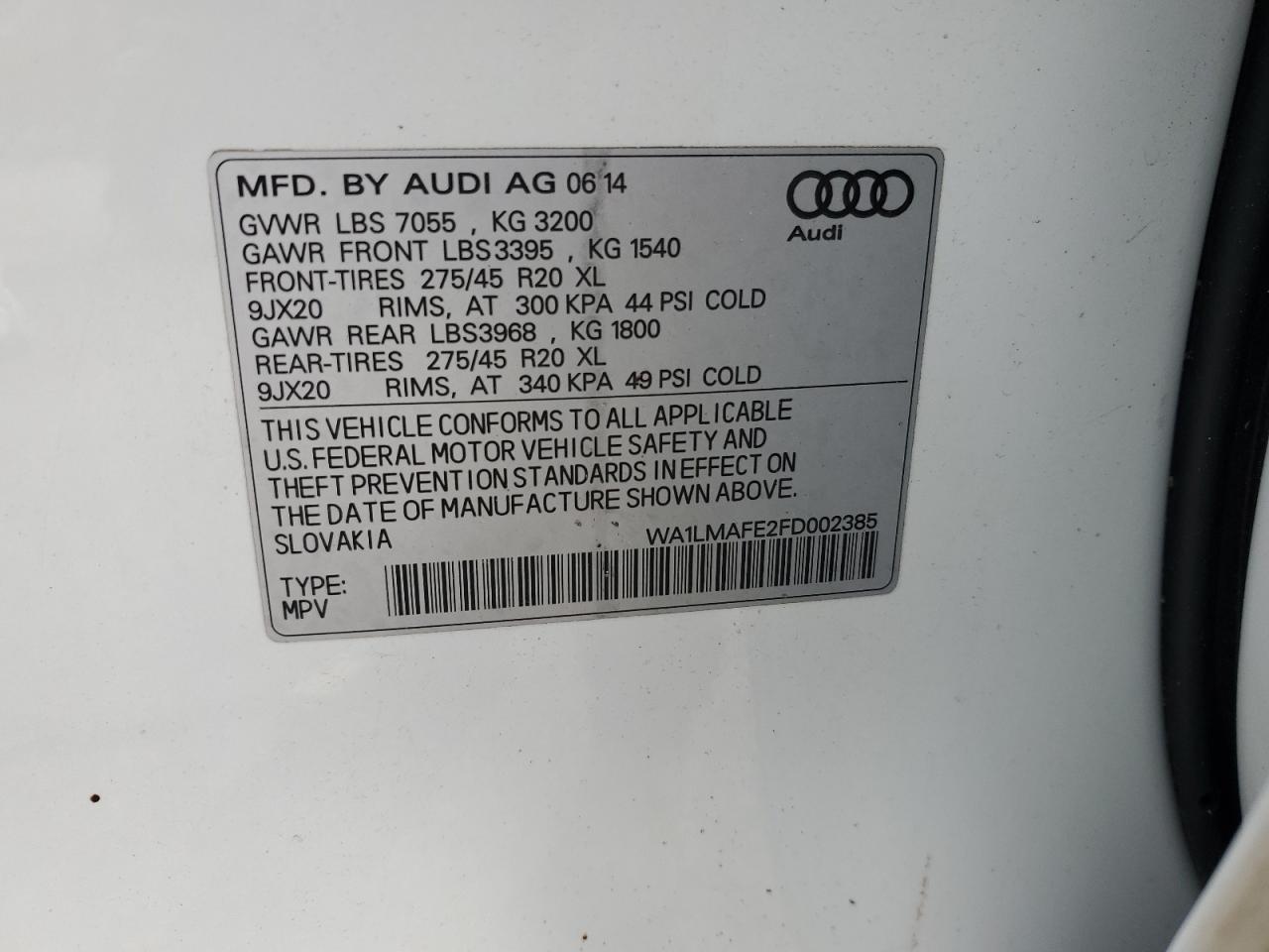 2015 AUDI Q7