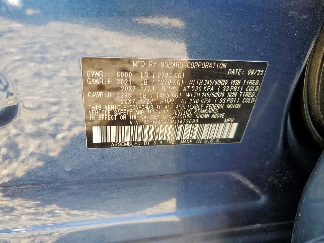 2021 SUBARU Ascent