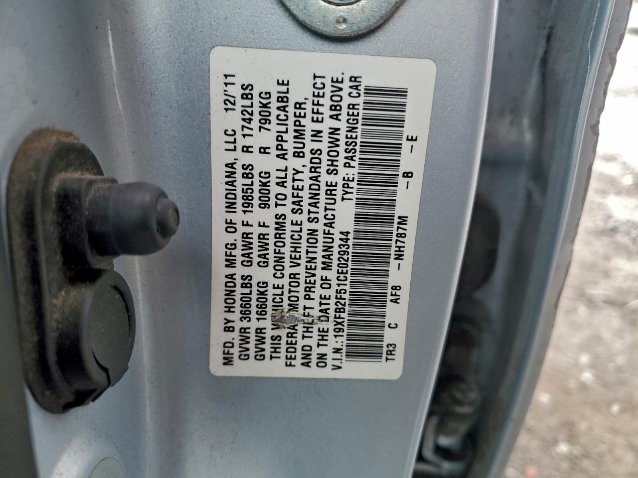 2012 HONDA CIVIC