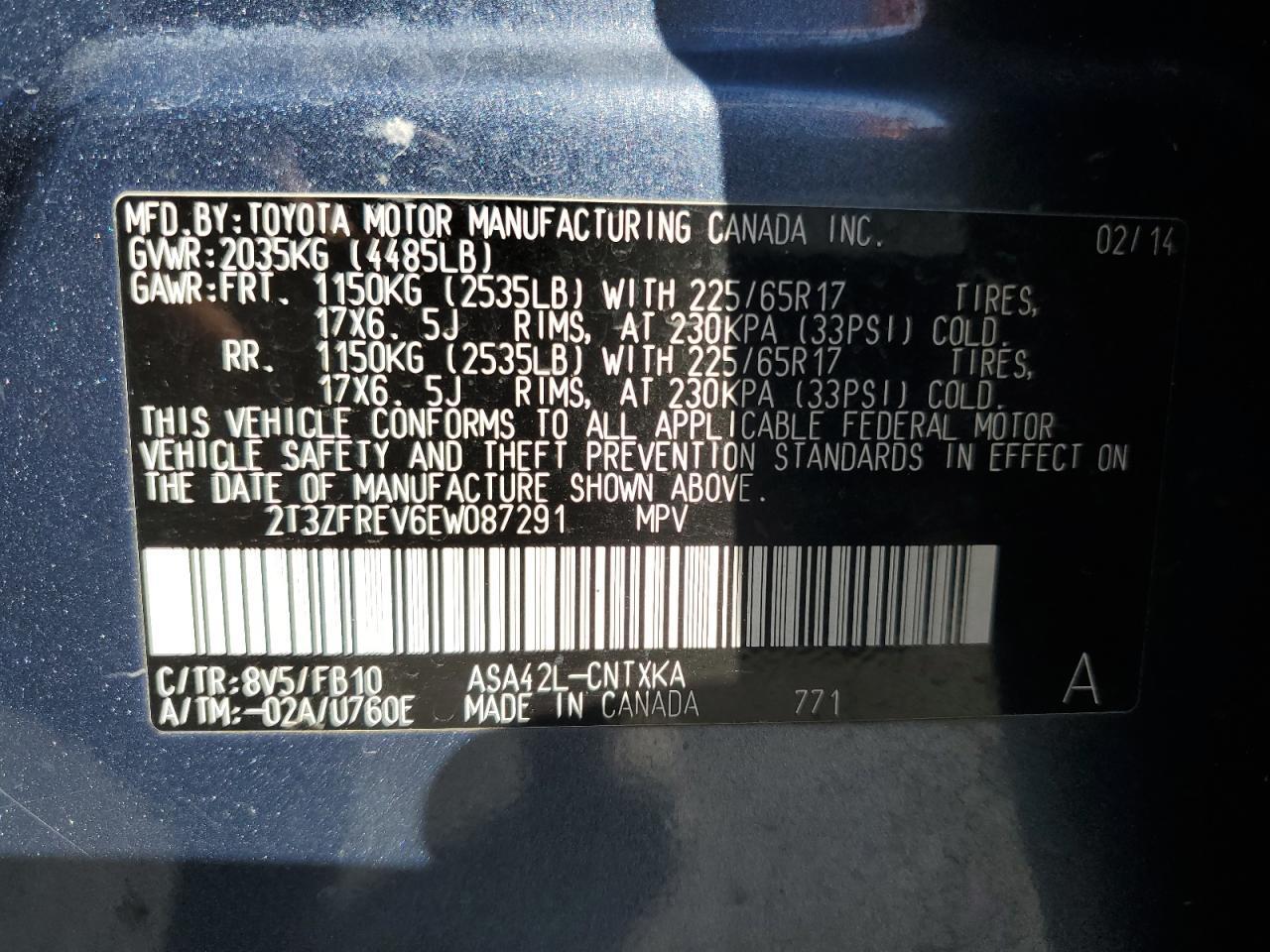 2014 TOYOTA RAV4