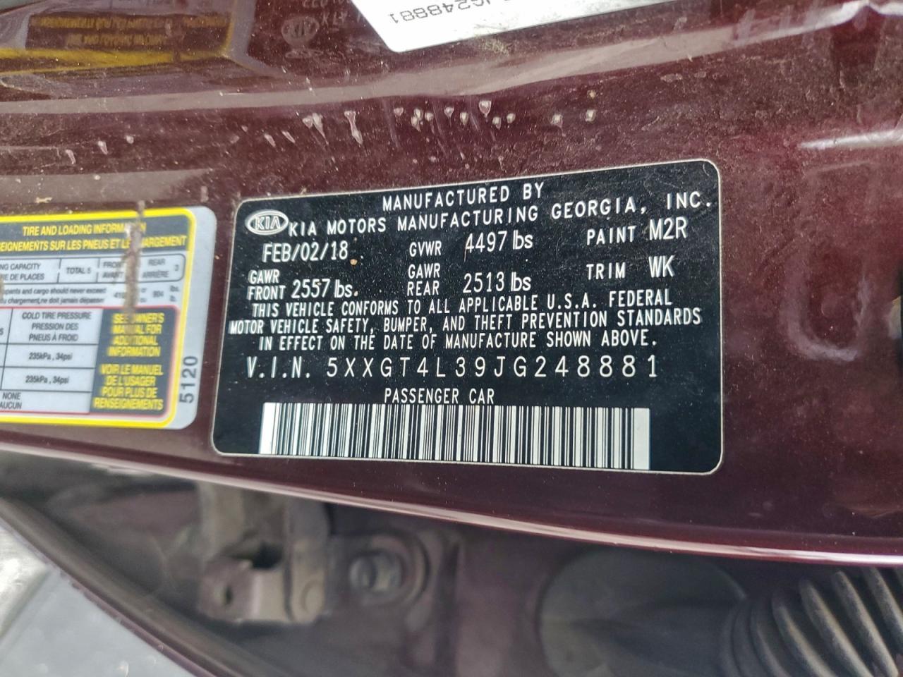 2018 KIA OPTIMA