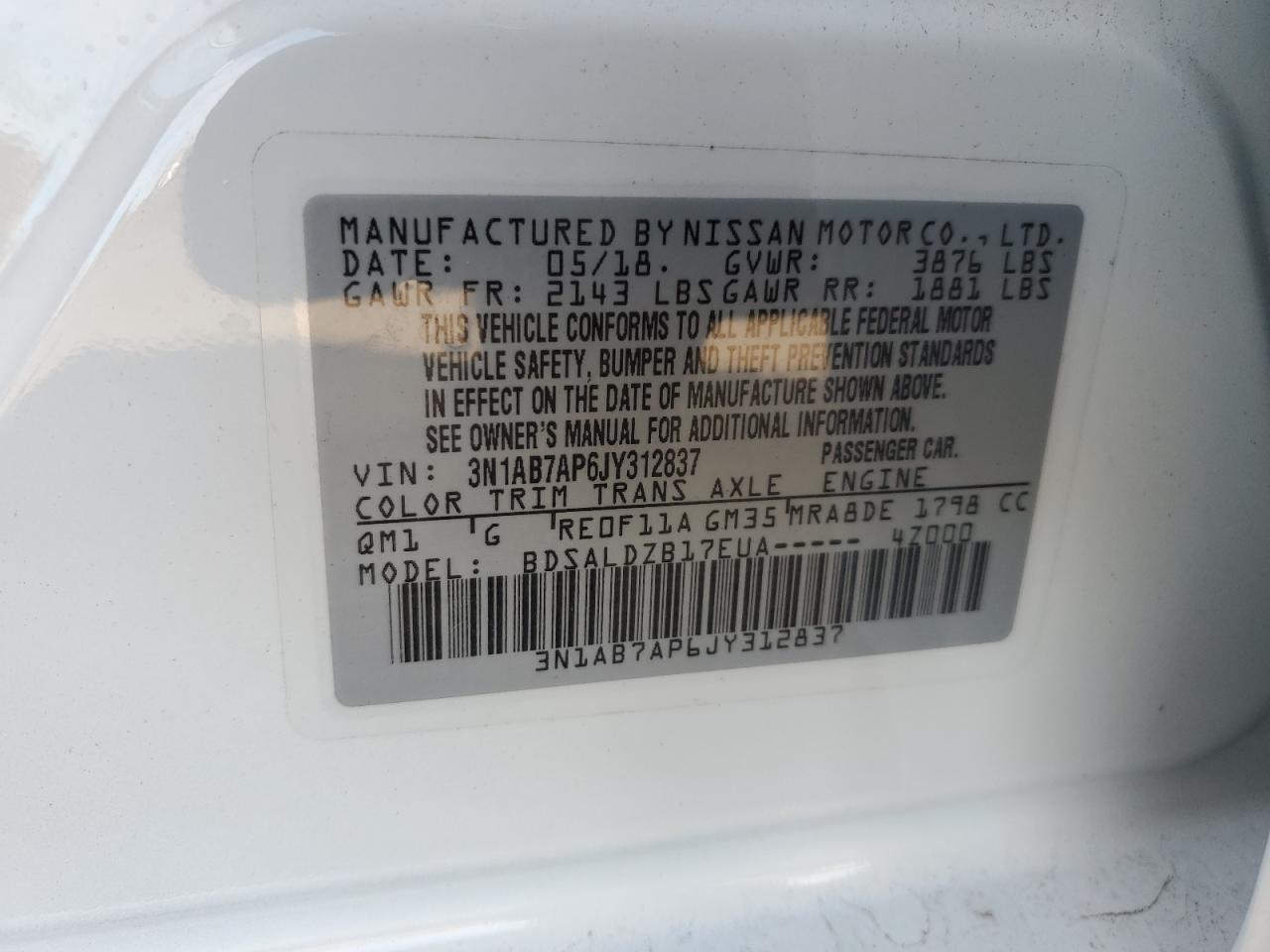 2018 NISSAN SENTRA