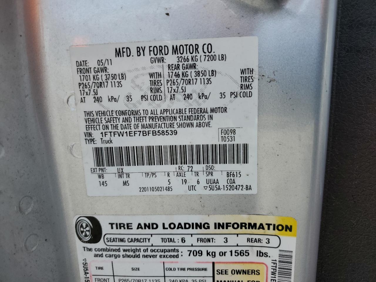 2011 FORD F-150