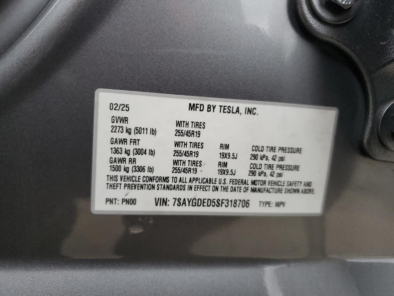 2025 TESLA MODEL Y