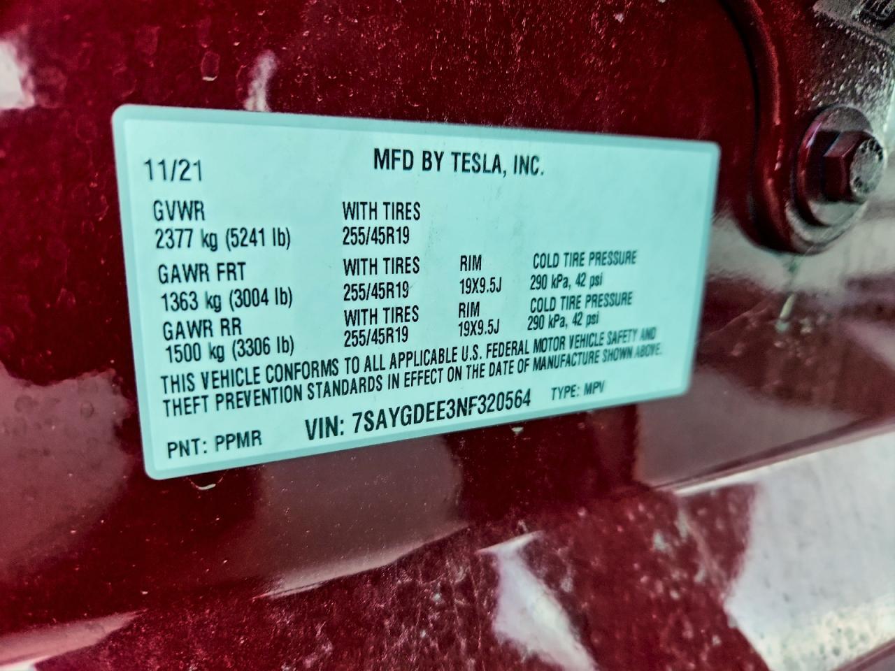 2022 TESLA MODEL Y