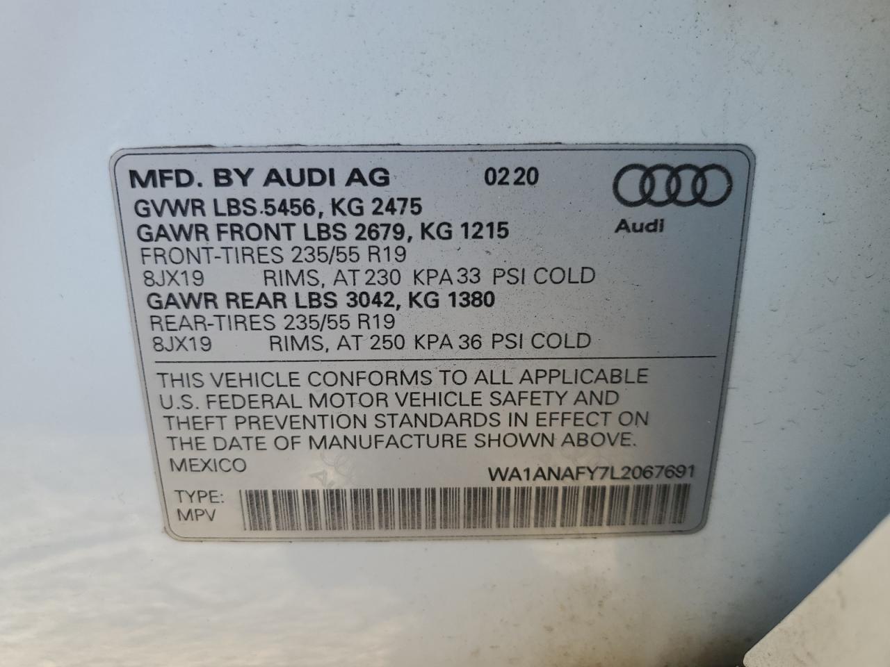 2020 AUDI Q5