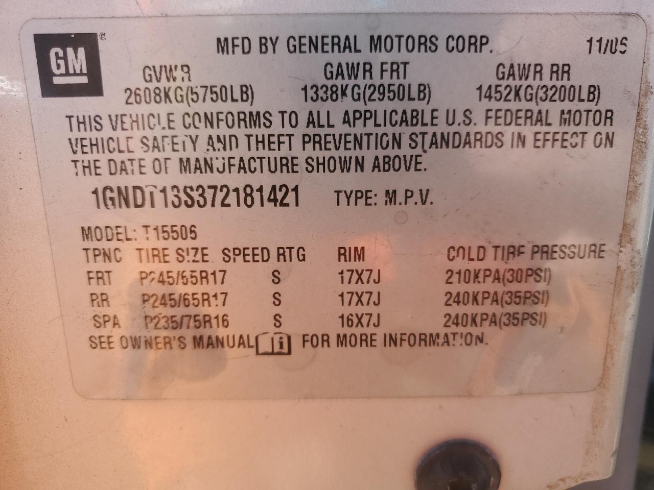 2007 CHEVROLET Trailblazer