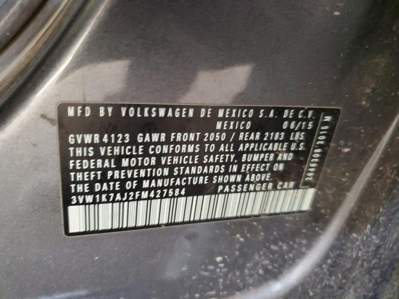 2015 VOLKSWAGEN JETTA