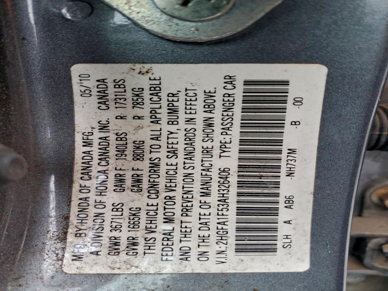 2010 HONDA CIVIC