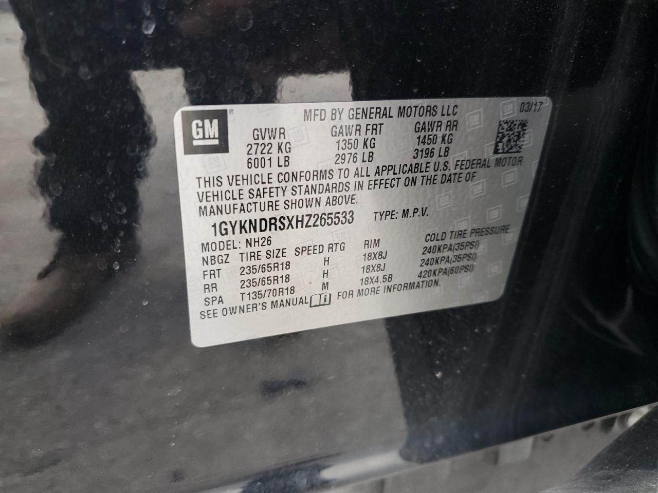 2017 CADILLAC XT5