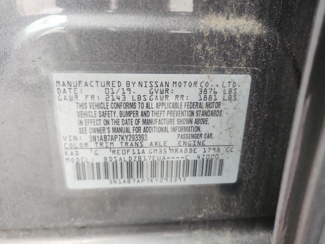 2019 NISSAN SENTRA