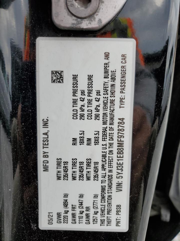 2021 TESLA MODEL 3
