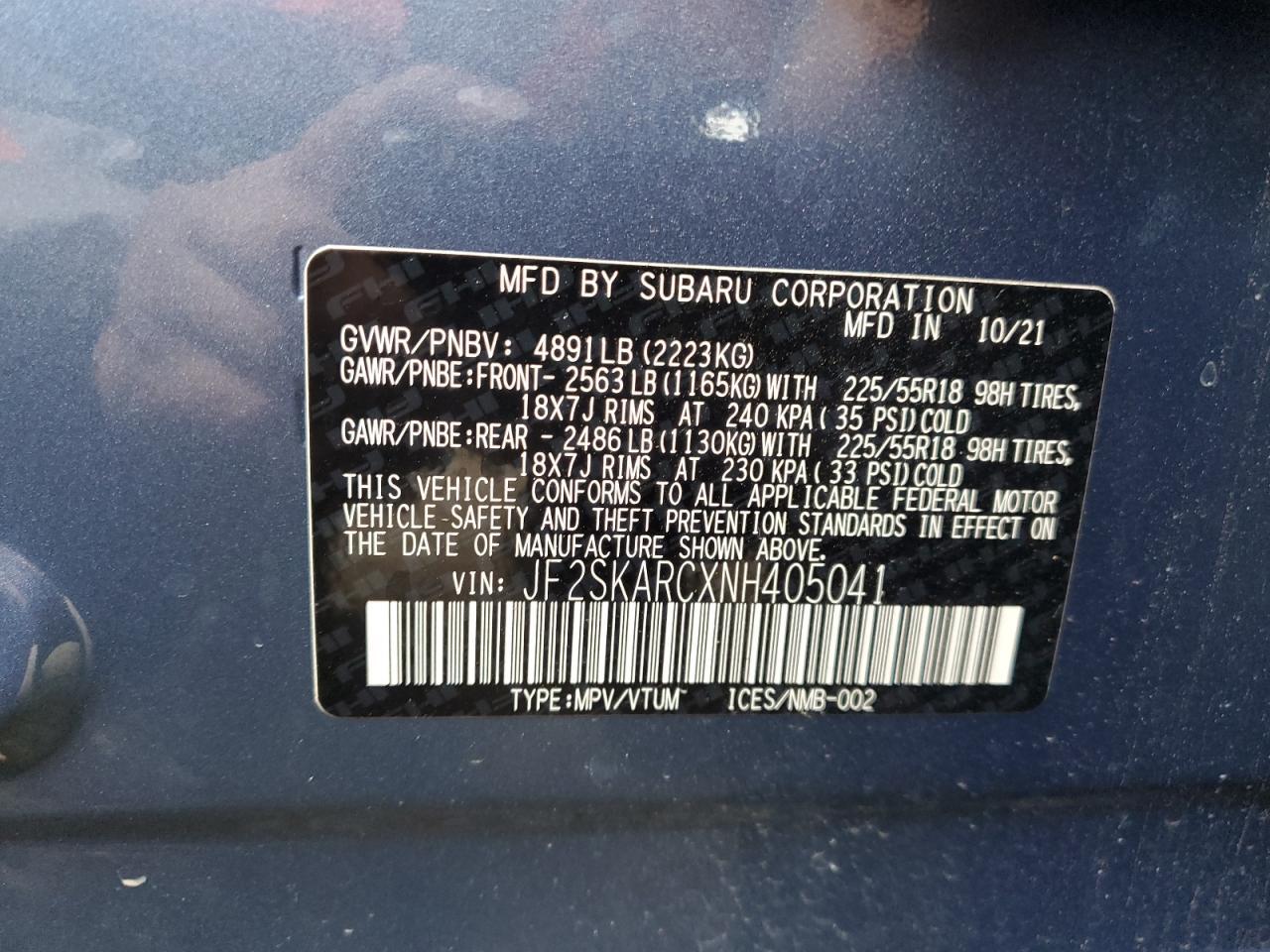 2022 SUBARU FORESTER