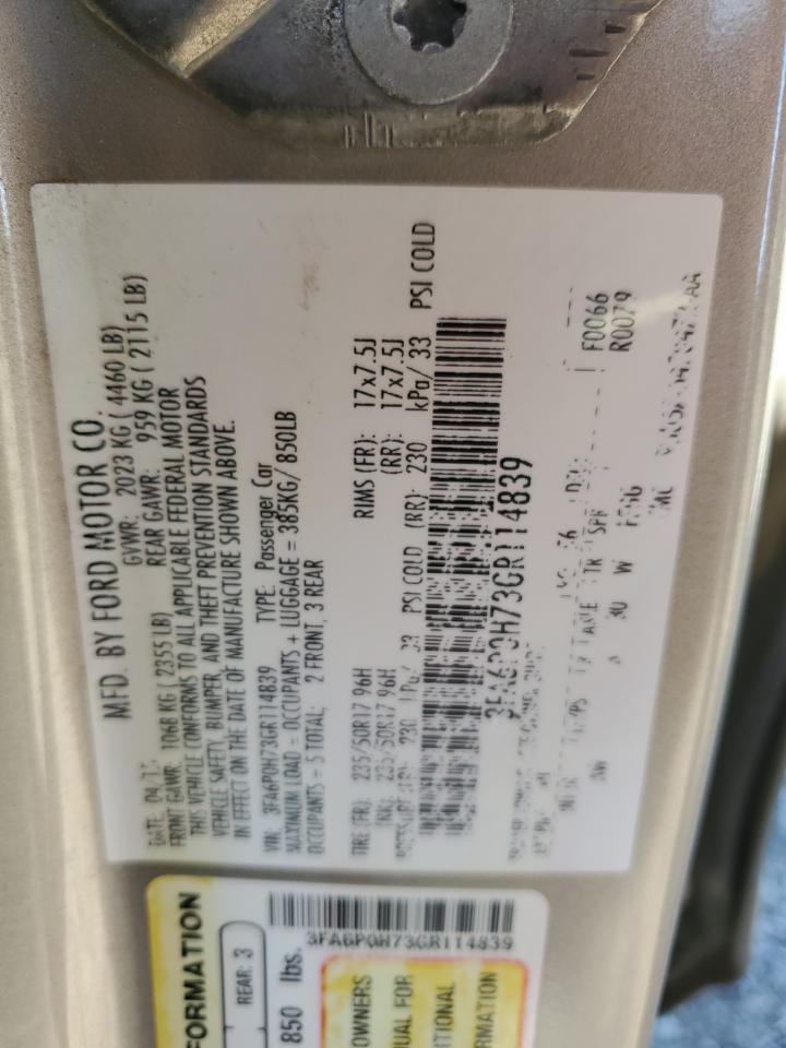2016 FORD FUSION