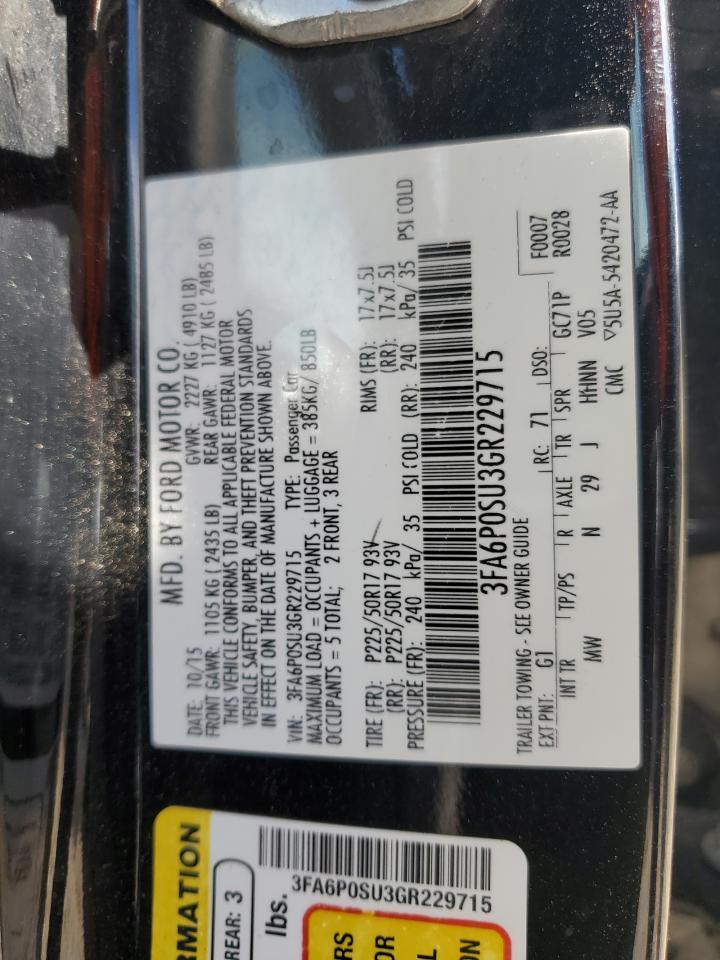 2016 FORD FUSION