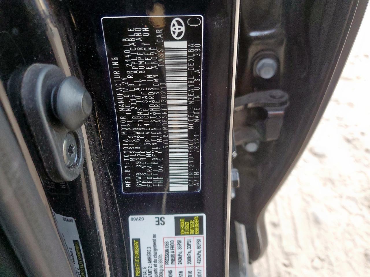 2024 TOYOTA COROLLA