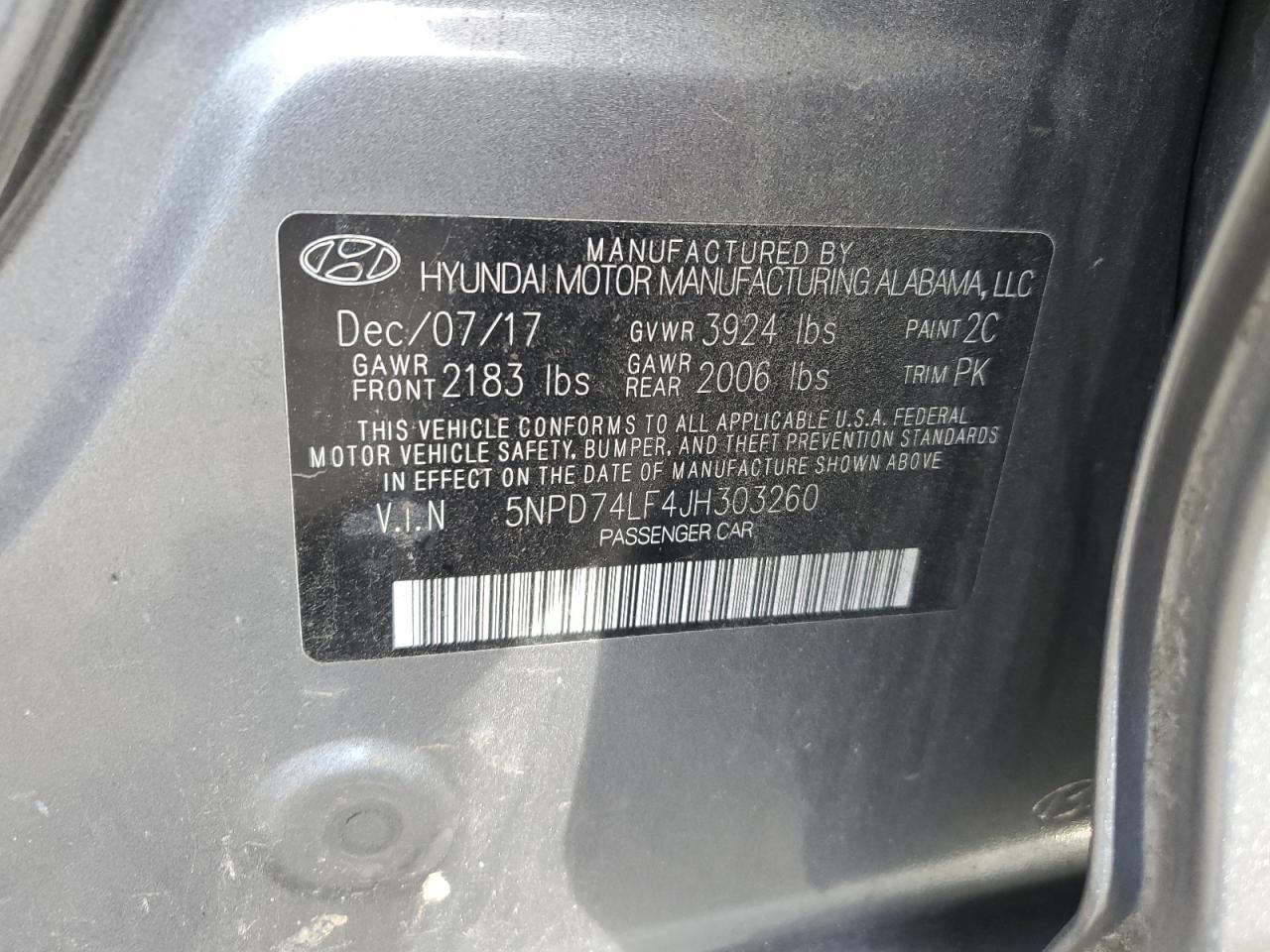 2018 HYUNDAI ELANTRA