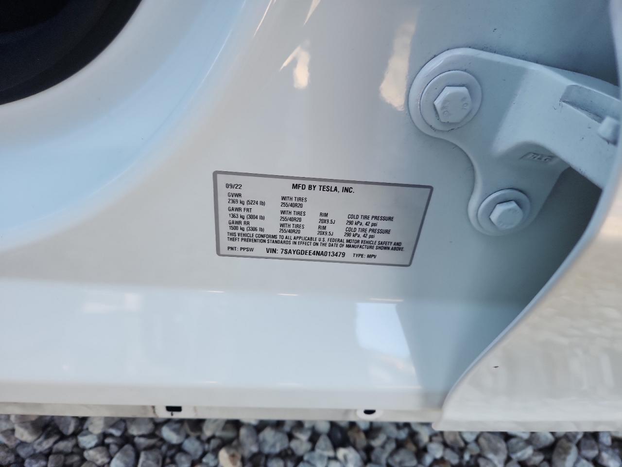 2022 TESLA MODEL Y