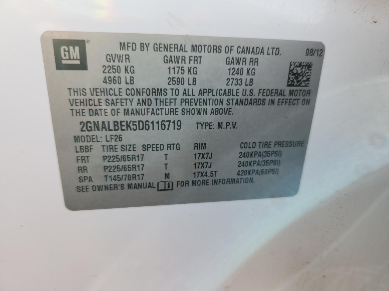 2013 CHEVROLET EQUINOX