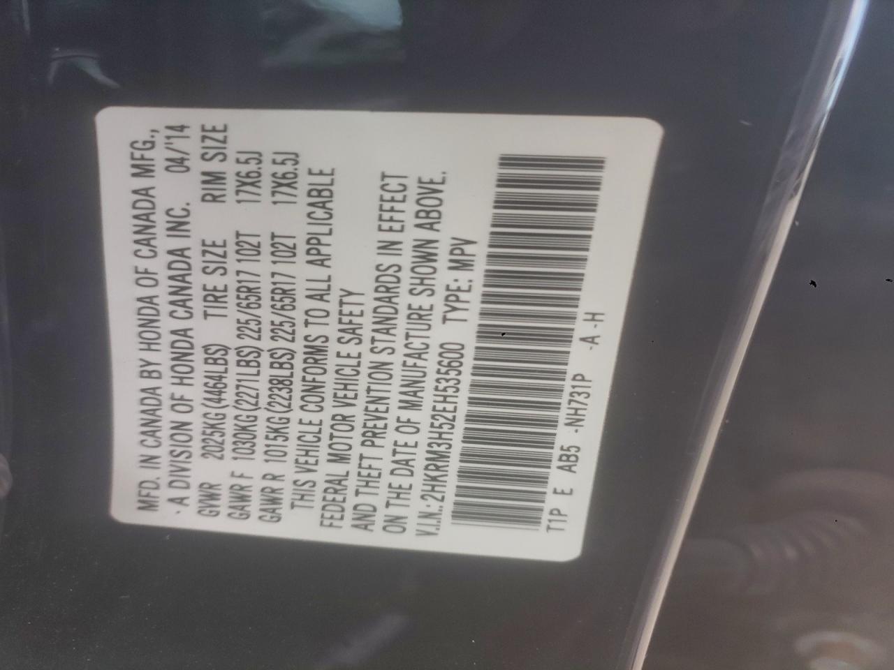 2014 HONDA CR-V