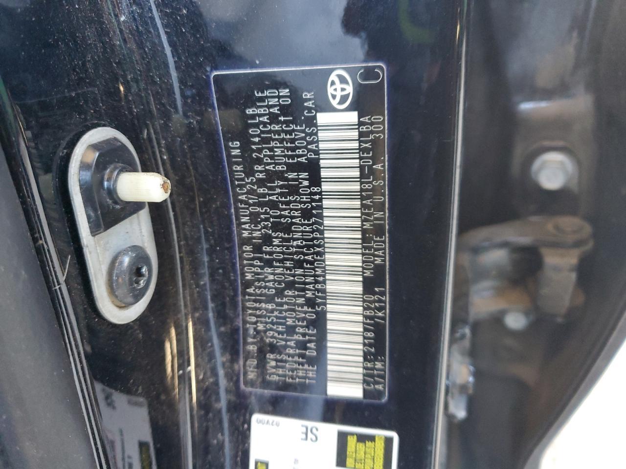 2025 TOYOTA COROLLA