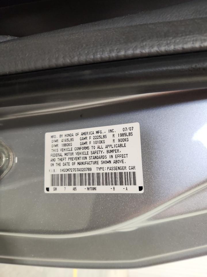 2007 HONDA ACCORD
