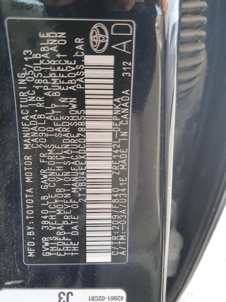 2013 TOYOTA COROLLA