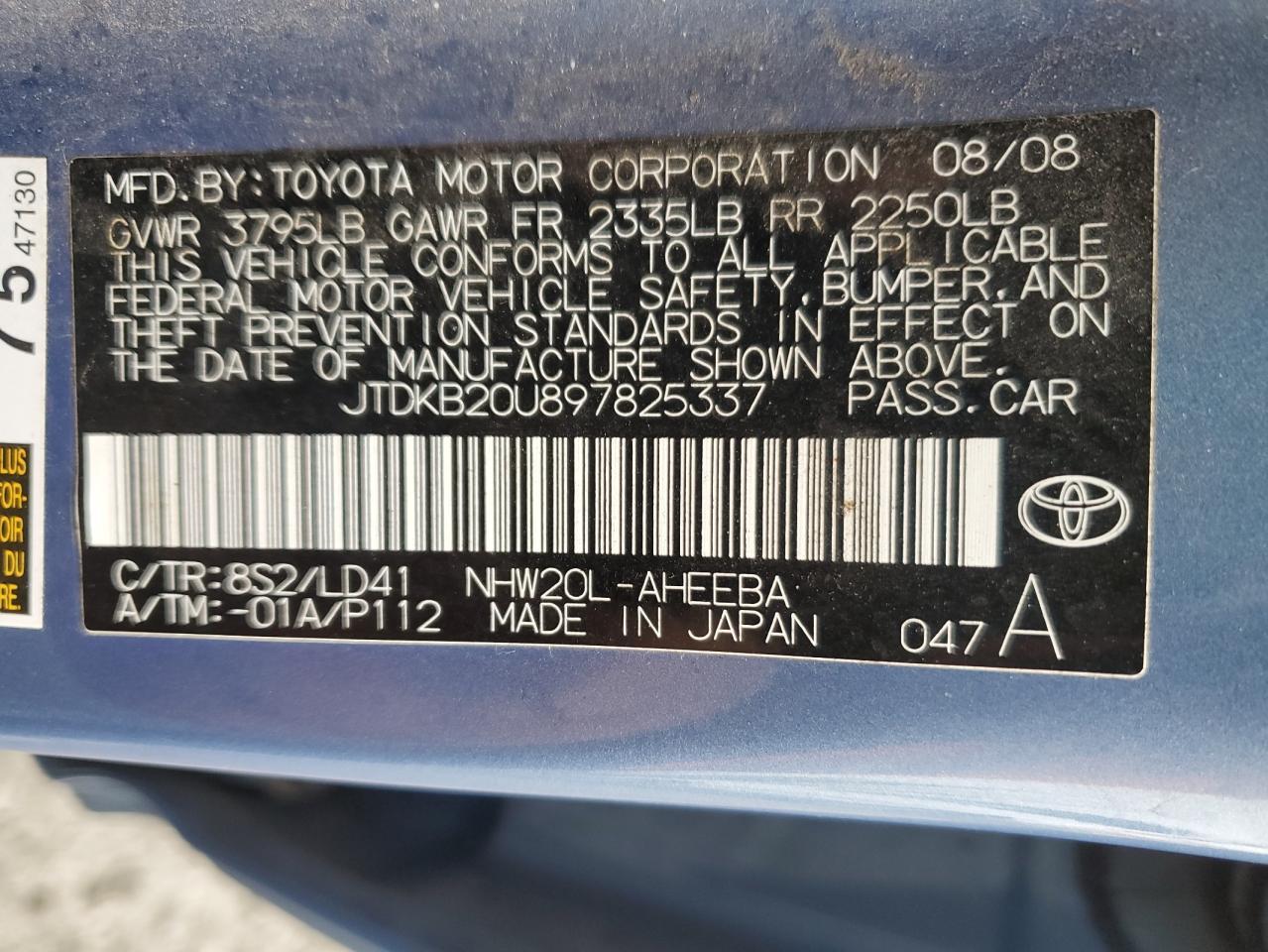 2009 TOYOTA PRIUS