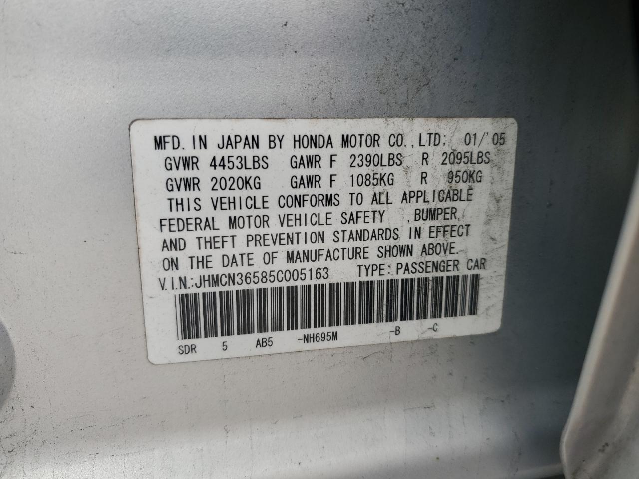 2005 HONDA ACCORD