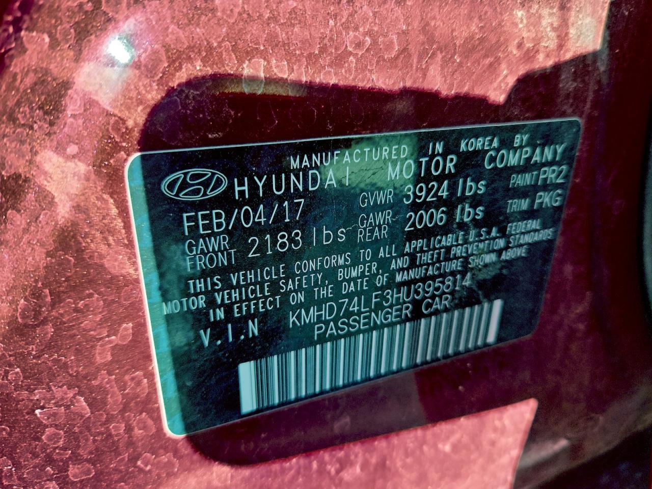 2017 HYUNDAI ELANTRA