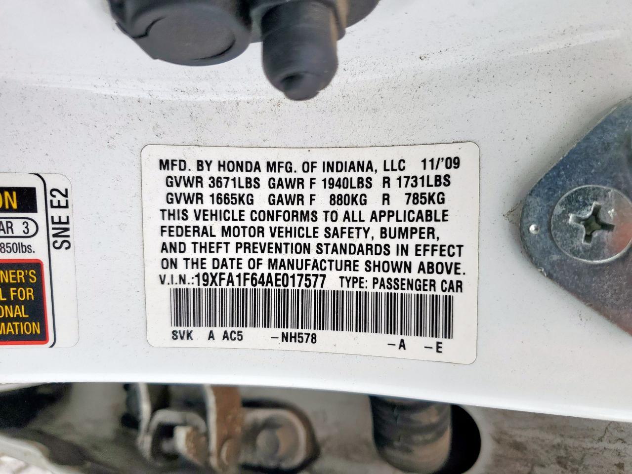 2010 HONDA CIVIC