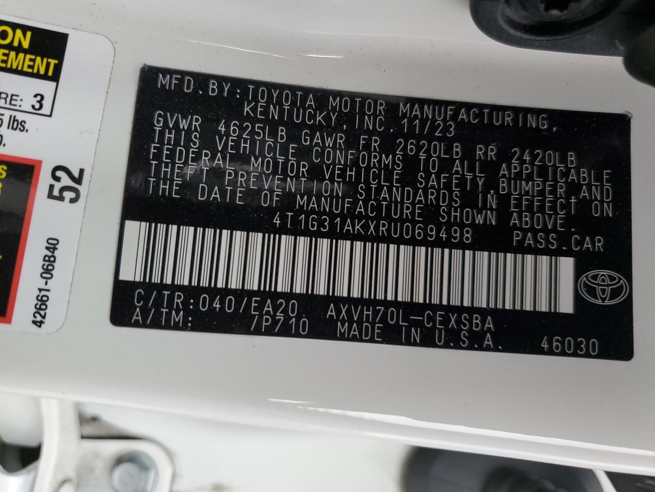 2024 TOYOTA CAMRY