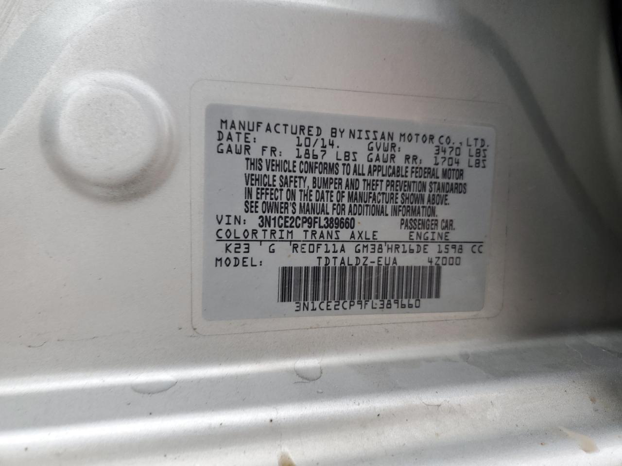 2015 NISSAN Versa Note