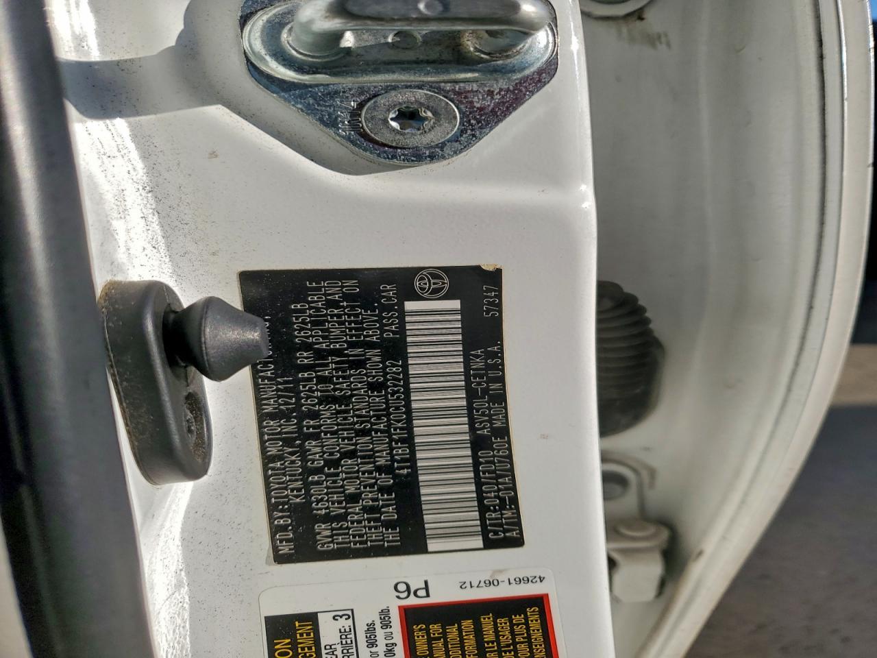 2012 TOYOTA CAMRY