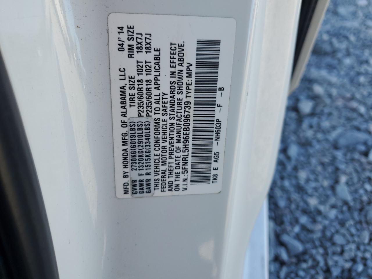 2014 HONDA ODYSSEY