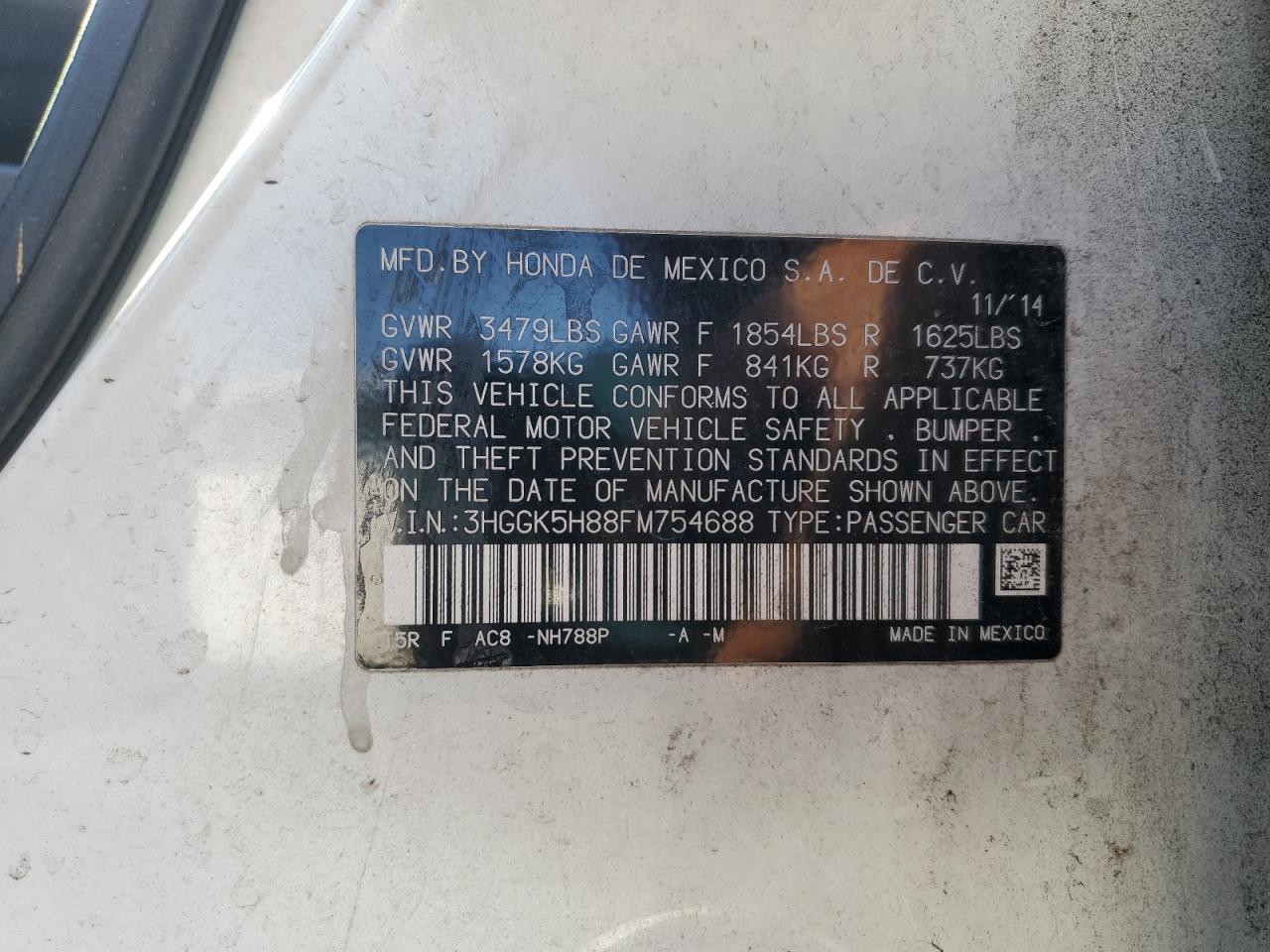 2015 HONDA FIT