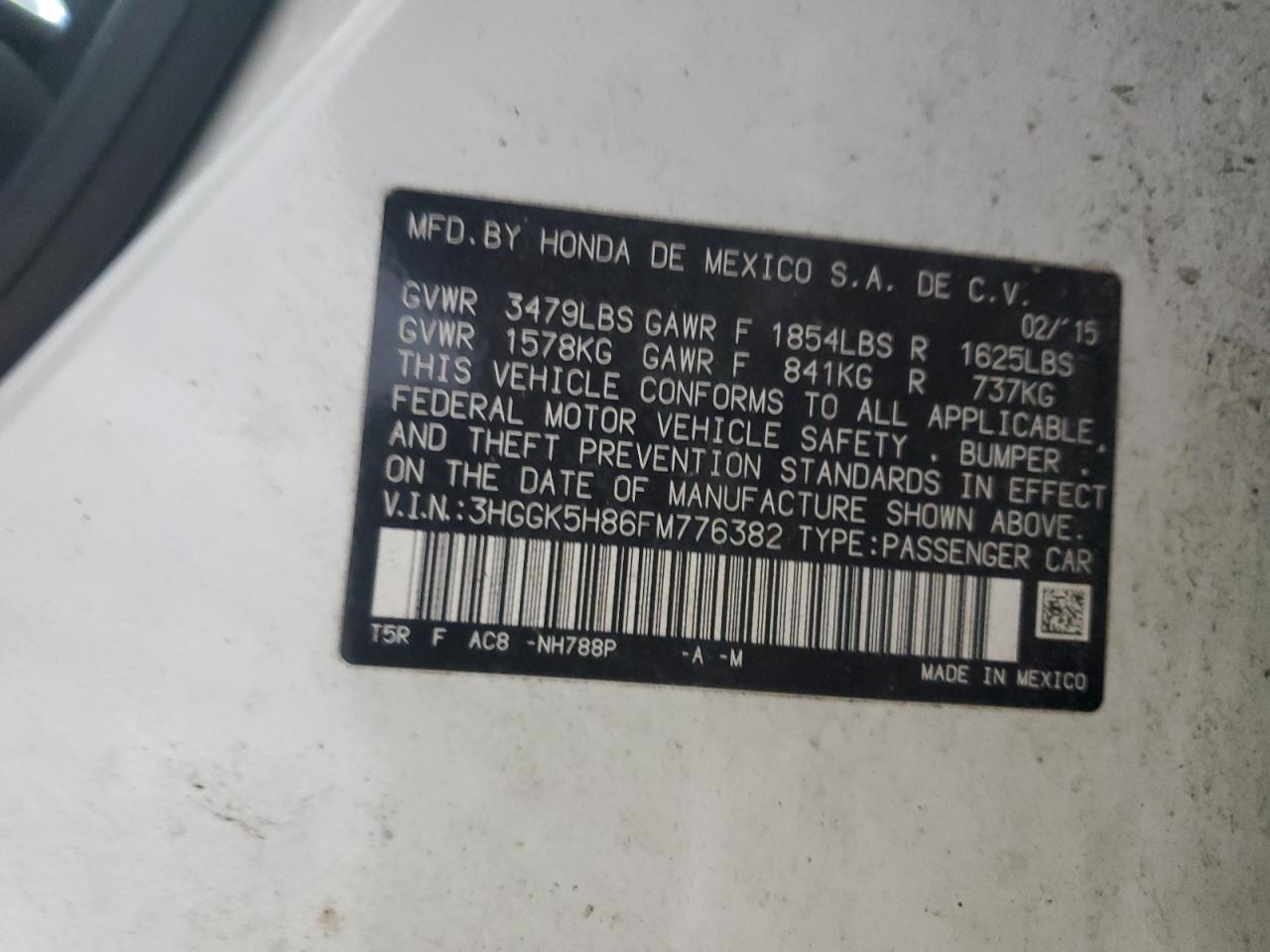2015 HONDA FIT