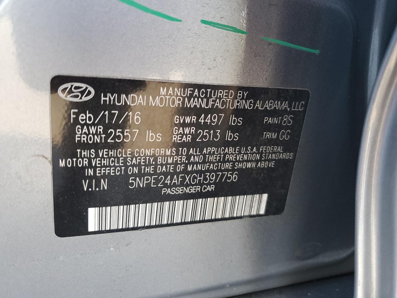 2016 HYUNDAI SONATA