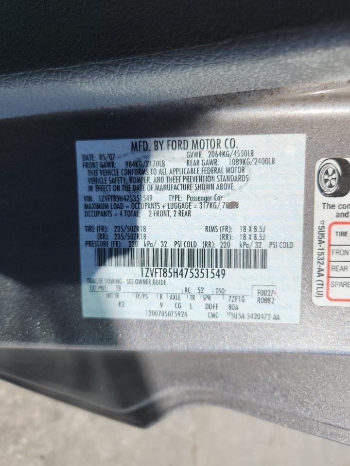 2007 FORD MUSTANG