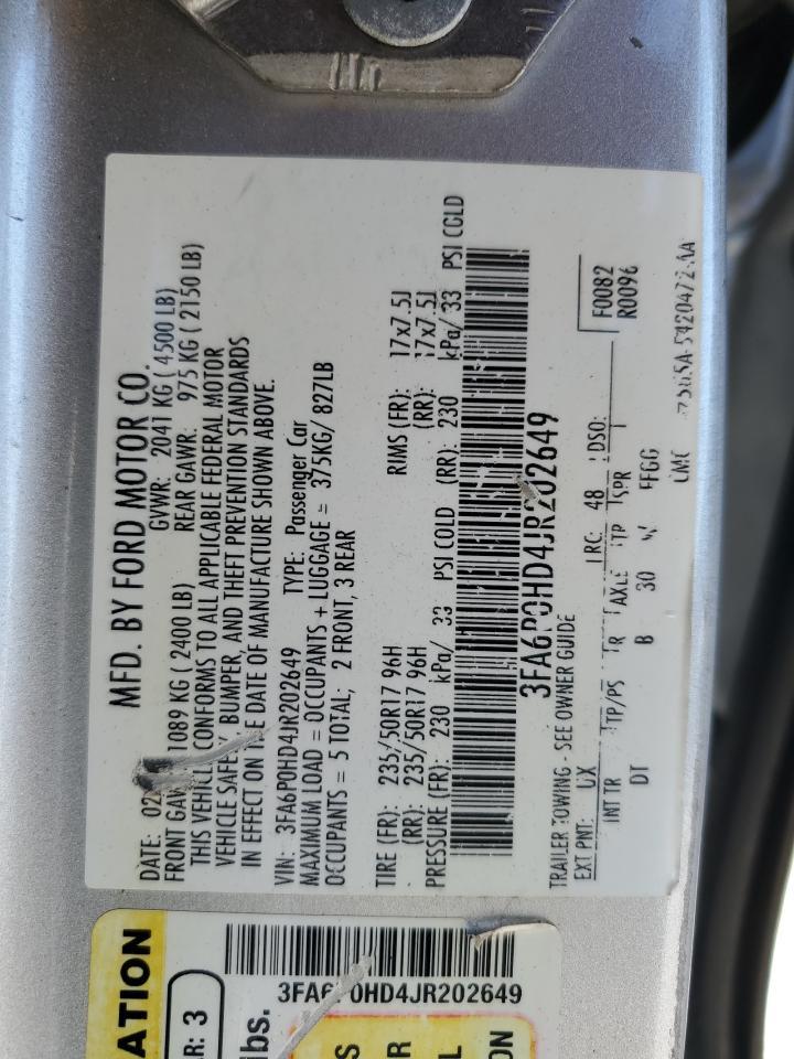 2018 FORD FUSION