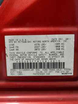 2012 MITSUBISHI Galant